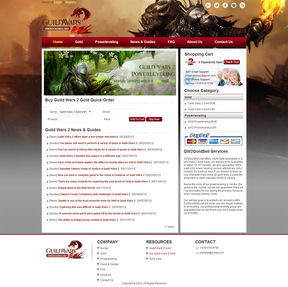 激戰2遊戲金(jīn)币銷售網GW2GoldSell